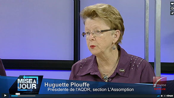 Passage de l’AQDR L’Assomption à l’Émission Mise à jour TVRM | 22 novembre 2017