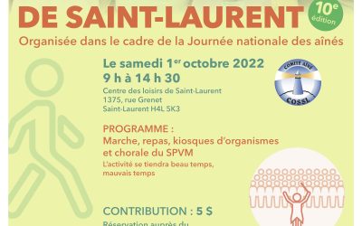 INVITATION À LA MARCHE DES AÎNÉS DE SAINT-LAURENT