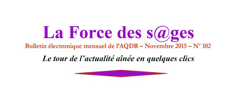 La force des s@ges – novembre 2015