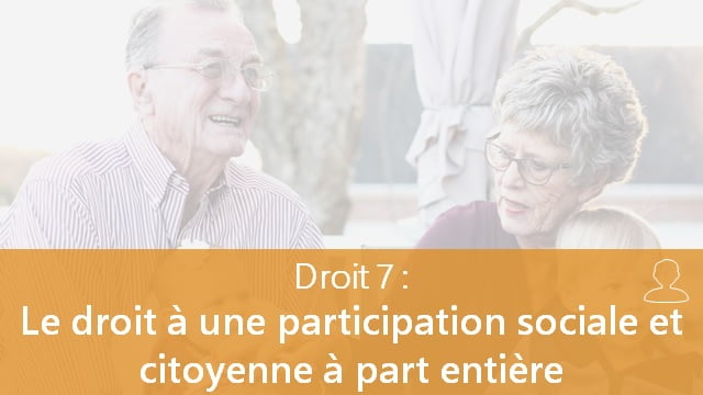 Le Droit à Une Participation Sociale Et Citoyenne à Part - 